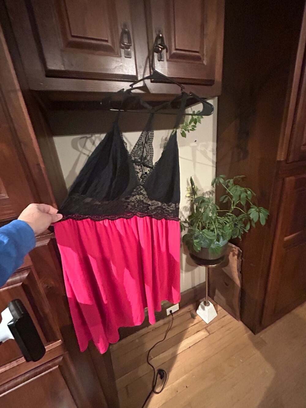 Torrid Babydoll Chemise Size 3 Black Pink Lace Lingerie